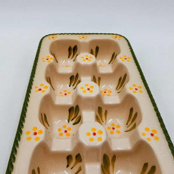 Temp-tations By Tara Old World Green 12-Count Fresh Egg Tray 13 Inch Storage - Picture 3 of 11